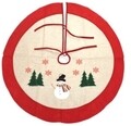 Covor pentru brad Snowman, Ø90 cm, iuta, multicolor