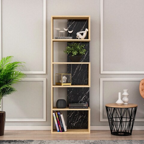 Corp biblioteca, Arnetti, Gala, 50x150x22 cm, PAL, Stejar / Marmură Arnetti