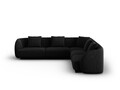 Coltar reversibil 5 locuri, Tulum, Cosmopolitan Design, 255x255x70 cm, tesatura chenille, negru