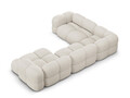 Coltar panoramic stanga 5 locuri, Loretto, Cosmopolitan Design, 345x250x68 cm, tesatura structurata, bej