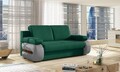 Canapea extensibila 3 locuri ELTAP, Laura, 202x79x84 cm, lemn/poliester, verde inchis/gri deschis