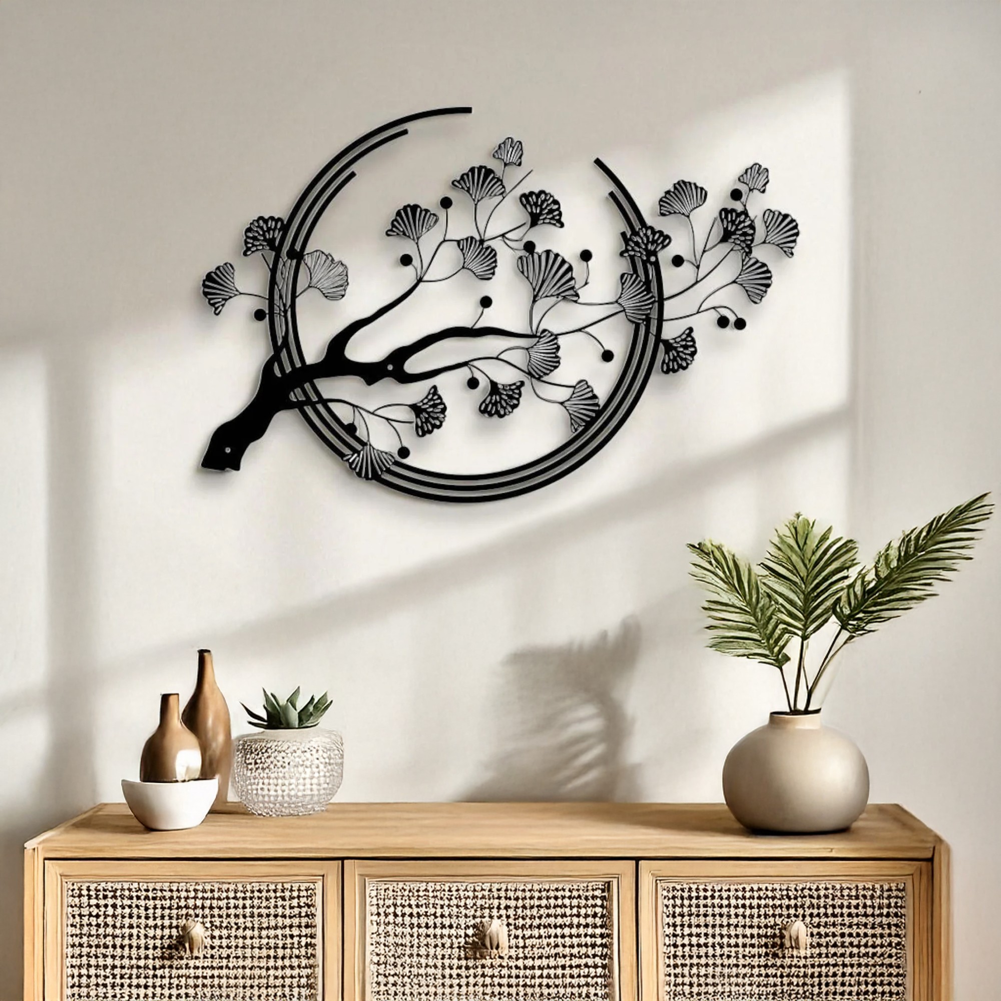 Decoratiune de perete, DCV-1068-MT, Dimensiune: 70 x 45 cm, Negru