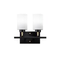 Aplica de perete, Fulgor, 942FLG2209, Metal, Negru / Auriu / Alb