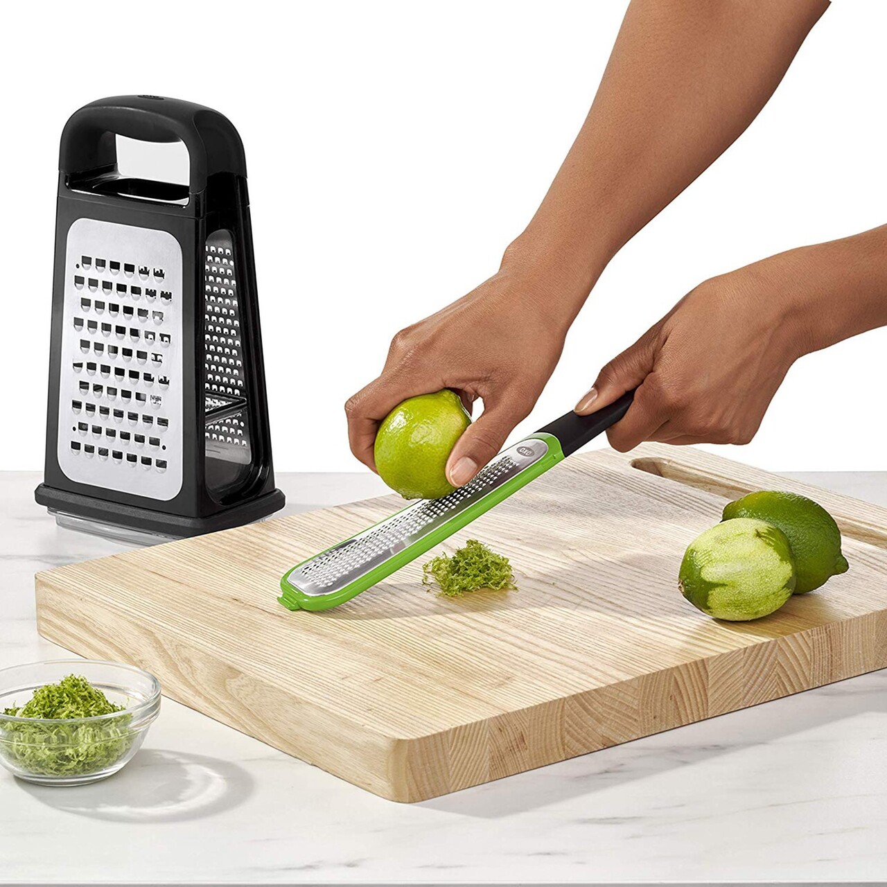 Razatoare multifunctionala, inox, cu recipient, "Good Grips" - OXO - imagine 7