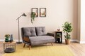 Canapea extensibilă cu 2 locuri, Futon, 859FTN2718, Metal , Gri