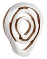 Decoratiune de perete Lenwood, Bizzotto, 50-55 x 5 cm, lemn de suar, alb