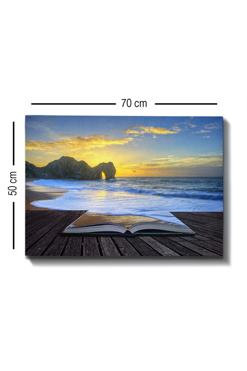 Tablou decorativ, Kanvas Tablo (50 x 70), Cadru: 100% LEMN (grosime: 3 cm), Multicolor - view 3