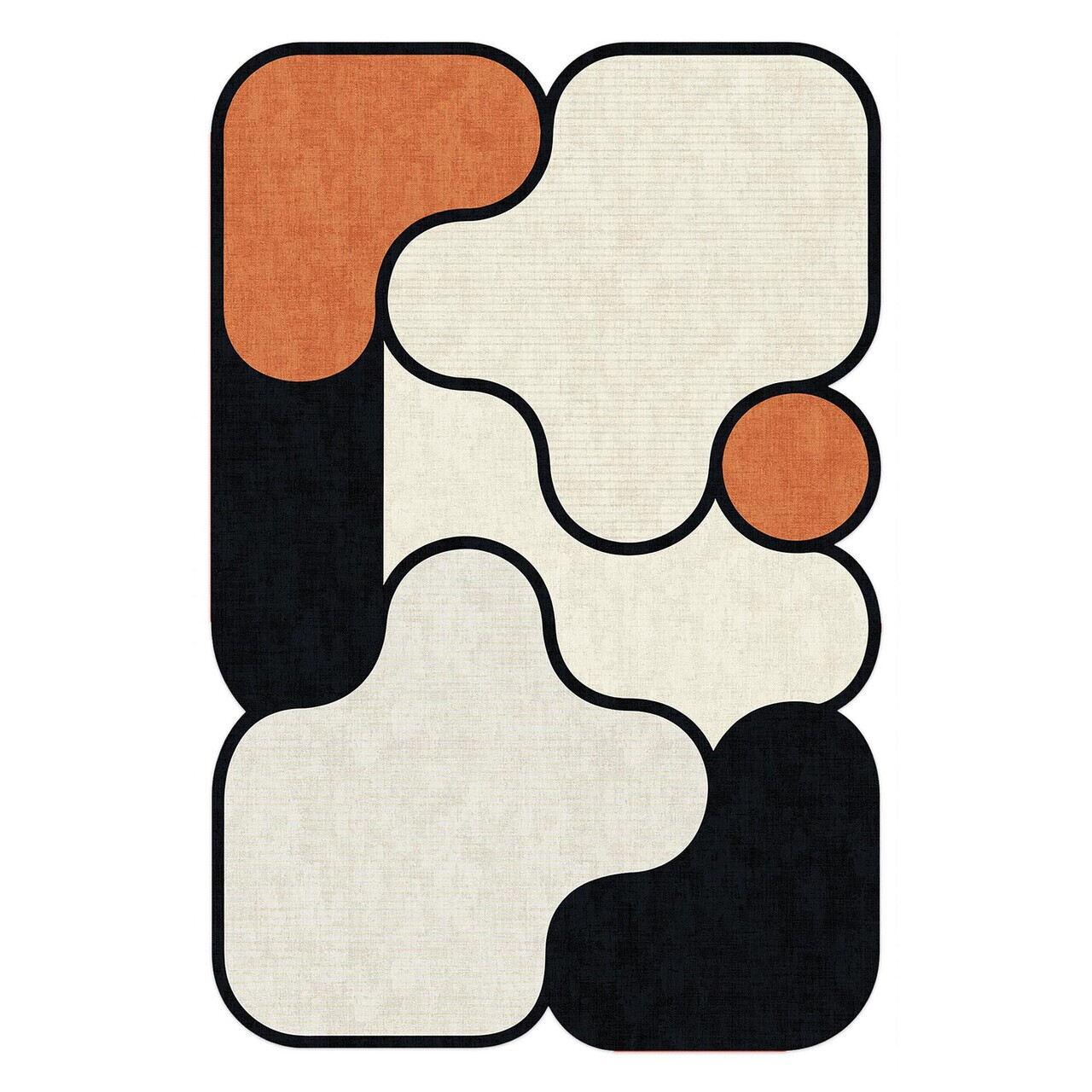 Covor, Fr363, 100x150 cm, Portocaliu — imaginea 3
