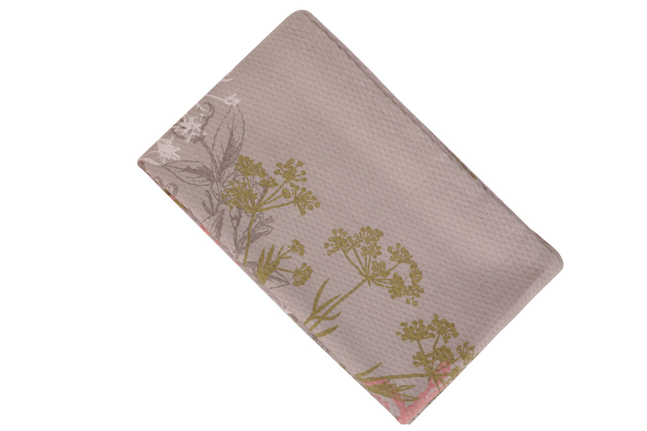 Set cuvertura pique dubla, L'essentiel Maison, Urla, Beige / Red / Salmon / Green - view 3