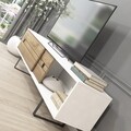 Comoda TV, Minima, Fiona, 180 x 51.2 x 35 cm, pal melaminat, nuc/alb