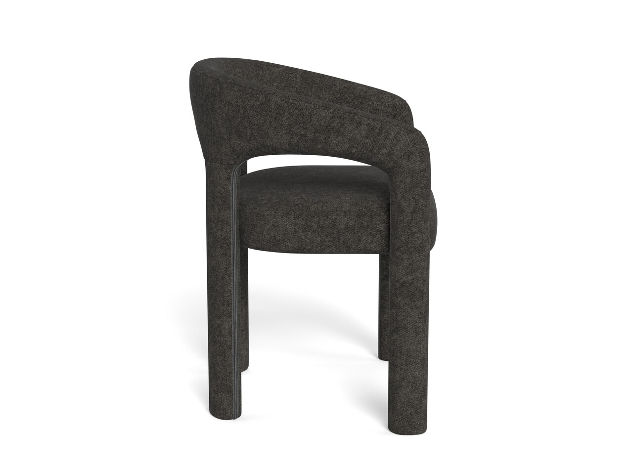 Scaun Cole, Actona, 58x55x76 cm, poliester/otel, gri inchis - view 7