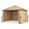 Pavilion, Herald, L.295 l.360 H.265, otel/poliester, negru/bej