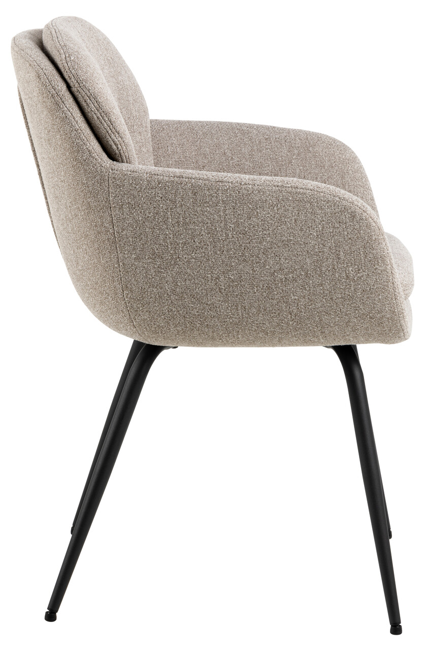Scaun Dora, Actona, 58x59x84 cm, tesatura structurata/otel, bej - view 8