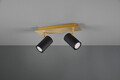 Plafoniera Marley, TRIO, 30x9x15 cm, 35W, 2x GU10, metal, negru/auriu