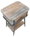 Noptiera Bronxs, Mauro Ferretti, 47.5x36.5x63.5 cm, fier, negru/gri