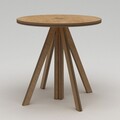 Masa, Hanah Home, Tripus, 75x75x75 cm, 100% BIRCH PLYWOOD, Lemn natural