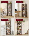 Biblioteca cu 6 niveluri, Vasagle, 60x23.8x173.4 cm, PAL/otel, maro rustic