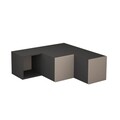 Comoda TV Compact, Decortie, 90x92x32 cm, antracit/cafeniu