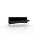 Comoda TV ADRK, Tili 2D, 120.6x40.8x50 cm, PAL laminat, negru