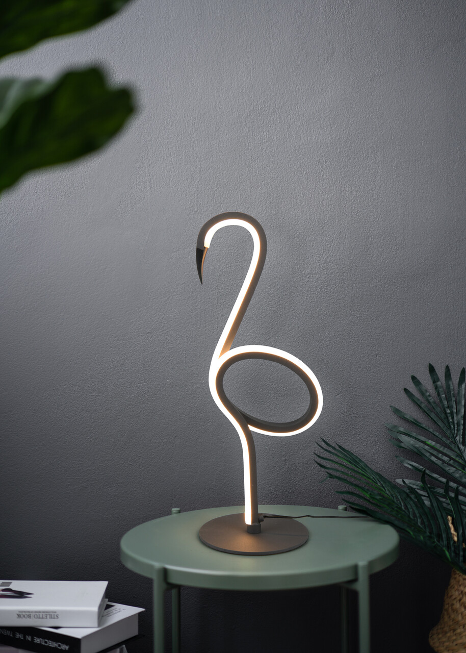 Lampa de masa Ingo, RL, 14.5x12x35 cm, 6W, 1x SMD, metal, negru mat