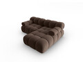 Coltar modular dreapta 3 locuri, Bellis-51, Micadoni Home, 188x155x70 cm, catifea, maro inchis