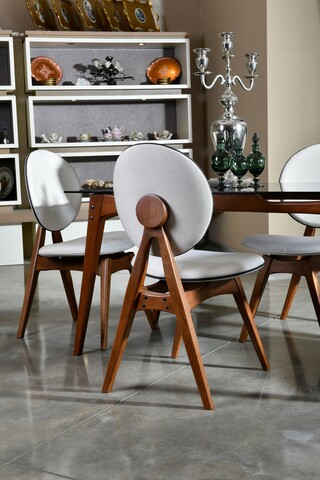 Set 2 scaune, Vow Chair, Touch v2, 54 x 93 x 55 cm, lemn de carpen, crem carpen
