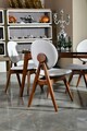Set 2 scaune, Vow Chair, Touch v2, 54 x 93 x 55 cm, lemn de carpen, crem