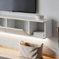 Comoda TV, Hanah Home, Twist LED, 160x29x29 cm, Alb