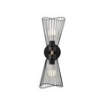 Aplica de perete, Zeyno - 3295, Tatum, 16 x 16 x 48 cm, 2 x E27, 40W, negru