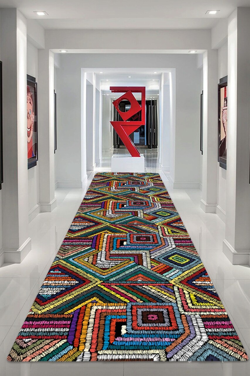 Covor, Maglie, 80x300 cm, Poliester, Multicolor