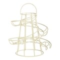 Suport decorativ pentru oua, Esschert, 18.2 x 18.2 x 22.8 cm, metal, crem