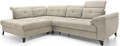 Coltar extensibil stanga 5 locuri ELTAP, LT-18AU, Inferne, 297x210x107 cm, lemn/poliester, bej deschis