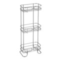 Etajera pentru baie Neo, iDesign, 3 rafturi, 25.5x16.5x67 cm, otel, argintiu