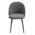 Scaun Fresca, Homla, 56x47x78 cm, metal/poliester, gri inchis