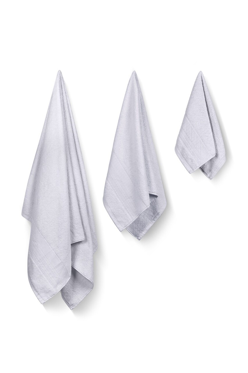 Set prosoape de baie, Whitney, Piramit, Bumbac, Gri