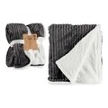 Patura Finley, Gift Decor, 150 x 200 cm, velur reiat/corduroy, gri inchis