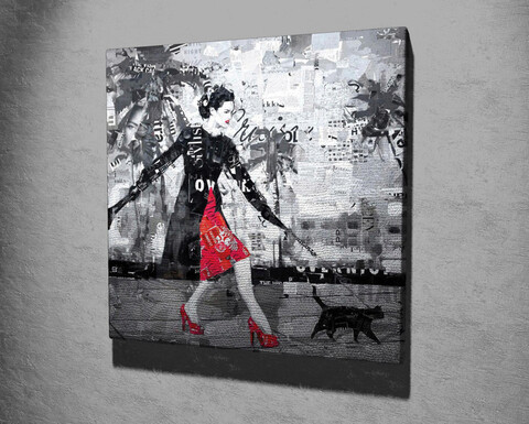 Tablou decorativ, kc337, canvas, lemn, multicolor