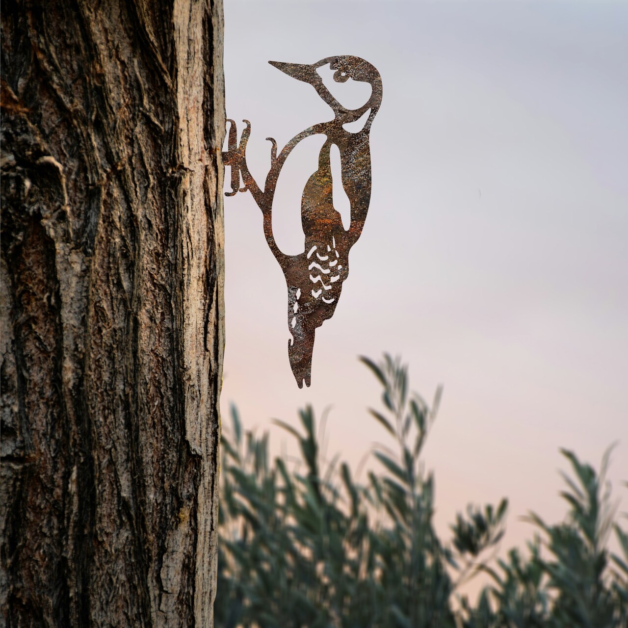 Obiect decorativ de grădină, Bird On The Branch 01, 18x30 cm, Maro - view 2