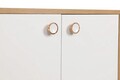Masuta de cafea, Bexley, Gold Line, 80x80x40 cm, PAL, Alb/Negru