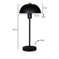 Lampa de masa, Insignio, 780SGN2628, Metal, Negru