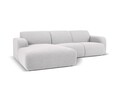 Coltar stanga 4 locuri, Molino-101, Micadoni Home, 250x170x72 cm, tesatura boucle, gri deschis