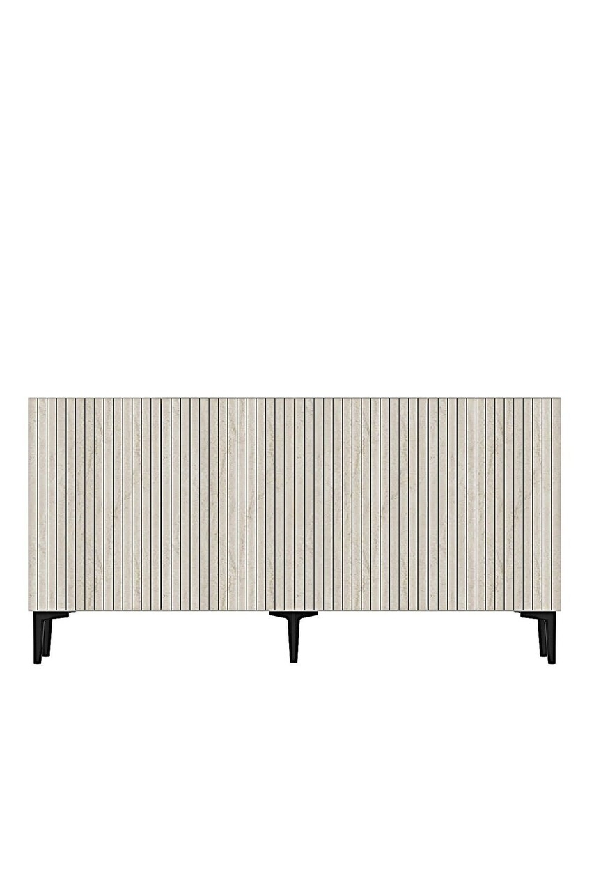 Consola, Hanah Home, Zeynep 180, 180x75x32 cm, Alb / Travertin — imaginea 3