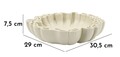 Vas decorativ Stons, Mauro Ferretti, 30.5x29x7.5 cm, polirasina, crem