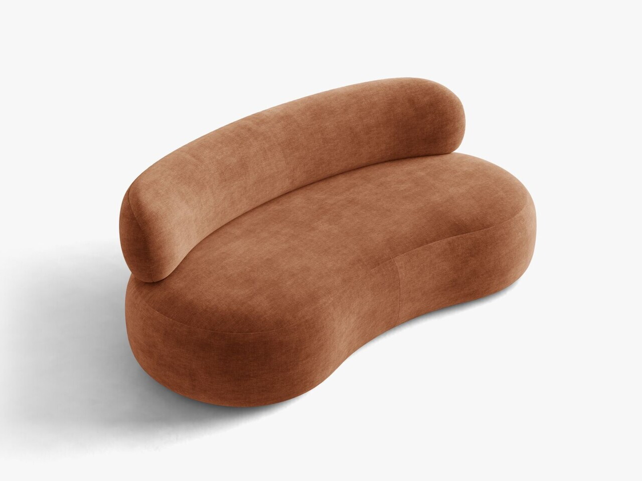 Canapea 3 locuri, Aura, Micadoni Home, 186x101x75 cm, tesatura Chenille, teracota — imaginea 8