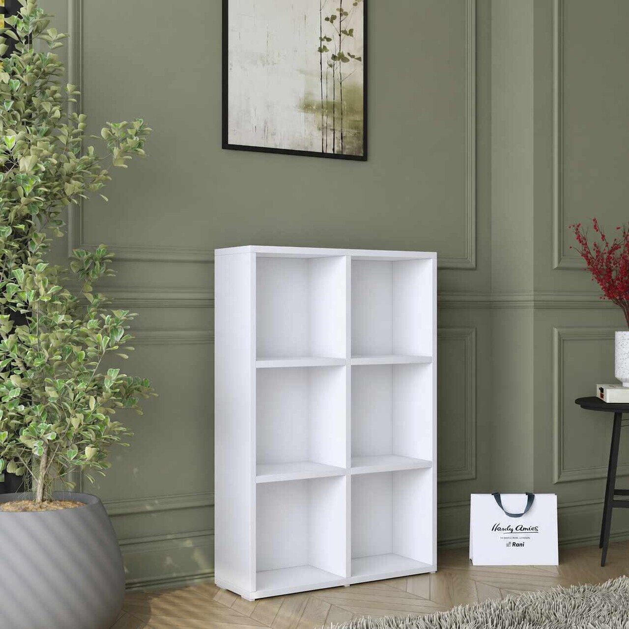 Corp biblioteca, Hanah Home, HC120, 60x90x20 cm, Alb — imaginea 6