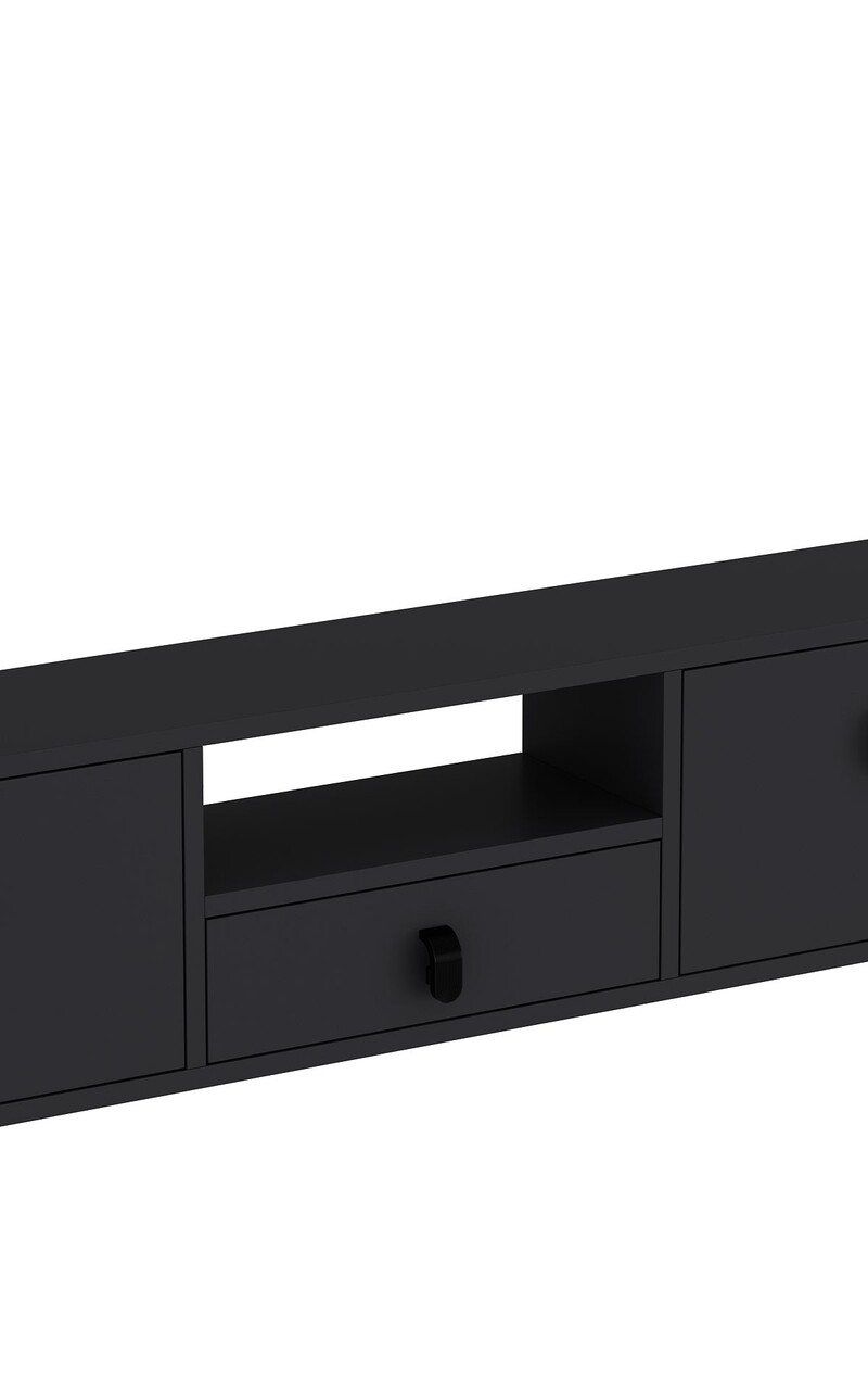 Comoda TV, Hanah Home, 1309-DROP-1, 140x30x30 cm, PAL , Antracit - view 6