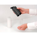 Dozator sapun / detergent lichid, Brabantia, SinkStyle Mineral, 6.5x8.5x15 cm, 200 ml, otel, gri inchis