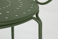 Scaun pentru gradina Etienne, Bizzotto, 49x49x89 cm, otel, invelis e-coating, finisaj mat, verde forest