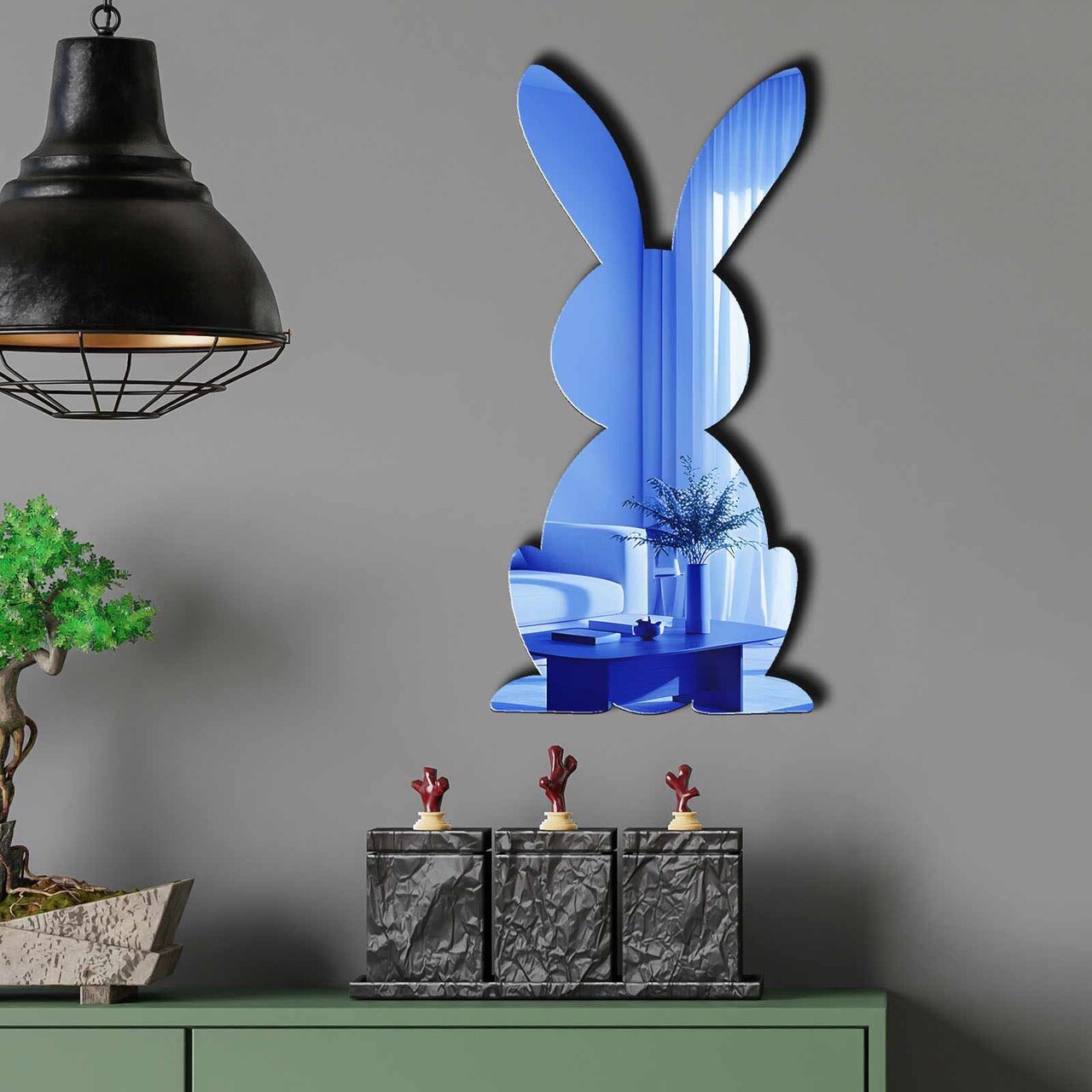 Oglinda decorativa EAS005BLUE Partea de jos: 100% EVA (Grosime: 10 mm) Albastru