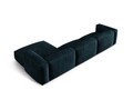 Coltar modular dreapta 3 locuri, Martina-120, Micadoni Home, 332x176x75 cm, catifea, petrol inchis